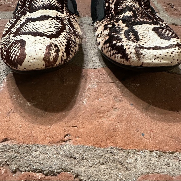 Yosi Samra Calf Loafers Size 8 Brown Black Cream Foldable Fla - Picture 4 of 16